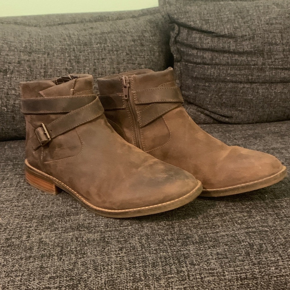 Clarks Brown Ankle Boots
